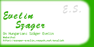 evelin szager business card