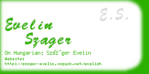 evelin szager business card